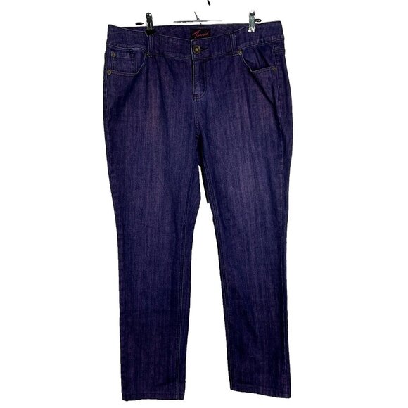 Torrid Women's Ankle Skinny Jeans Size 16 Indigo Mid Rise Dark Wash Denim - Picture 1 of 8